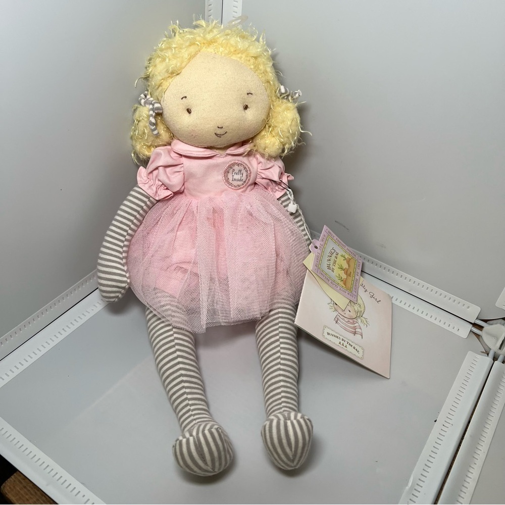 Bunnies By The Bay 14" Blonde Elsie Pretty Inside Doll, Baby's First Plush Doll
